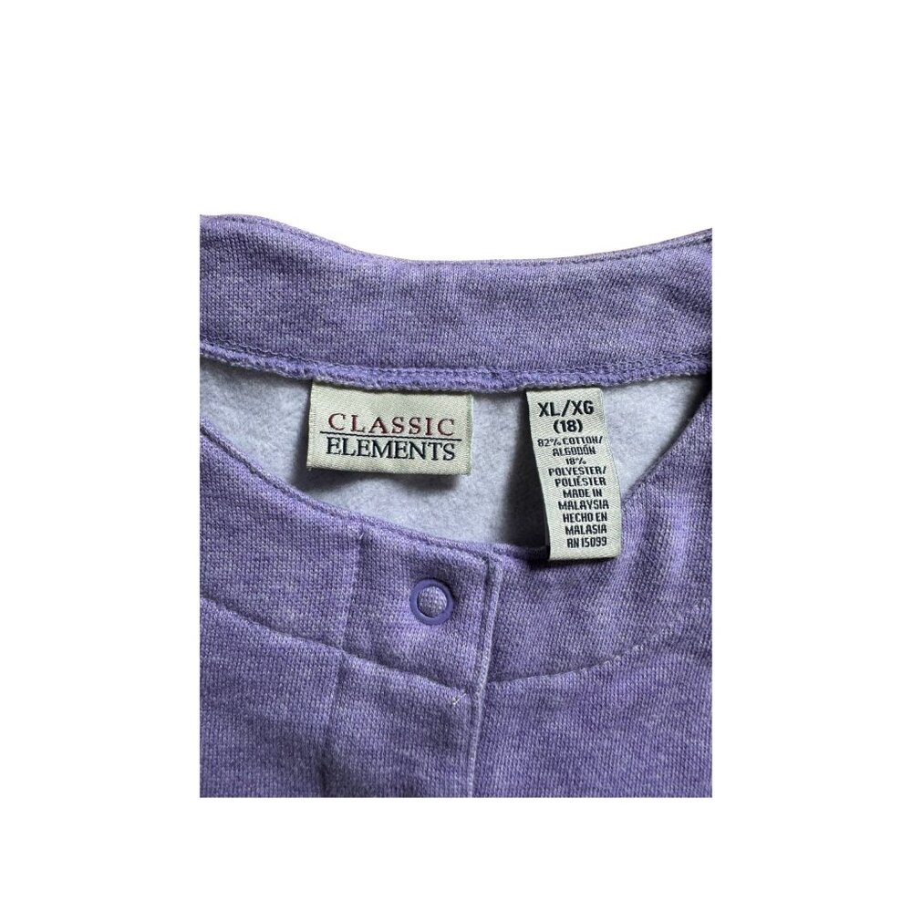 Vintage Classic Elements  XL Violet Cardigan Sweater Long Sleeve Button-Up - Picture 3 of 7